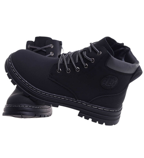 Czarne chłopięce buty trapery /C1-1 18448 T432/