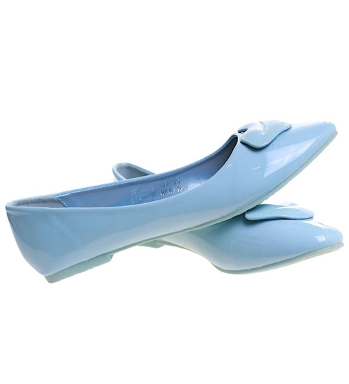 Niebieskie baleriny damskie /B4-2 8250 S099/