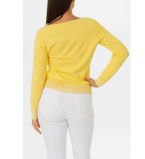 Żółta bluzka sweter damski /H2 K20 ub992 S0/