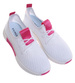 Wsuwane ażurowe biało różowe buty sportowe /E5-3 17989 T281/