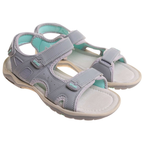 Szare sportowe sandały damskie /A3-2 17891 W337/