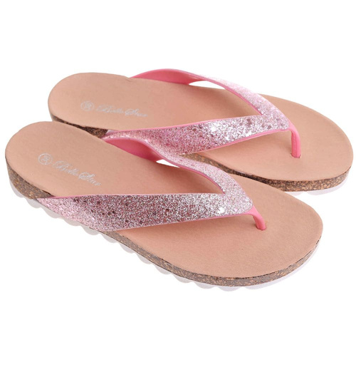 Różowe klapki japonki /E10-2 17773 T8-6/