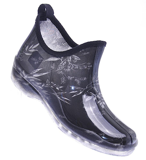 Damskie kalosze z krótką cholewką czarne /F3--1 12490 T396/