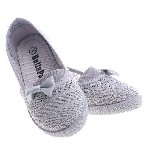 Koronkowe dziewczęce tenisówki Szare /G9-2 13351 T8/