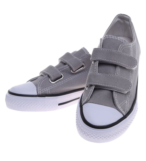 Szare tenisówki dla dziewczynki na rzepy /G2-2 18635 T286/