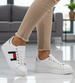 Białe trampki damskie na platformie /E7-2 9367 S490/