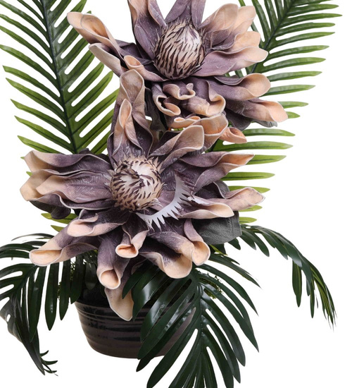 Duży stroik fioletowe kwiaty KOMP159 M500