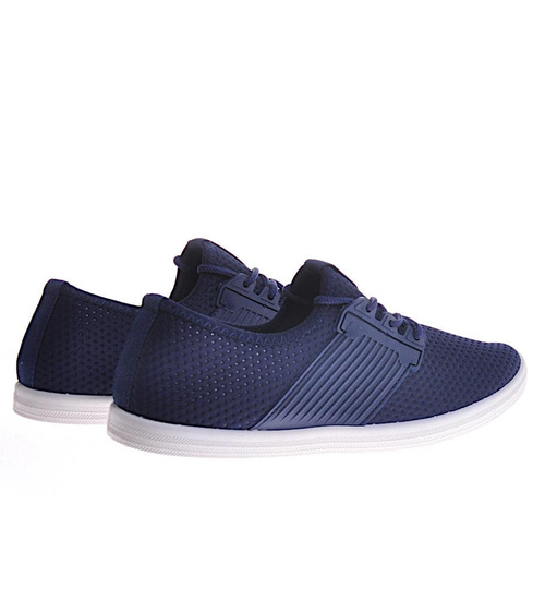 Wsuwane damskie buty sportowe GRANATOWE /A3-2 12368 T290/