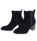 Czarne eleganckie botki na obcasie /i4-2 18397 W482/