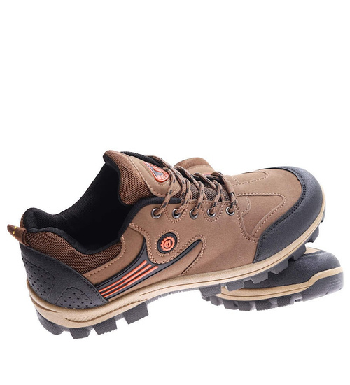 Sznurowane brązowe buty trekkingowe /G5-1 16979 T379/