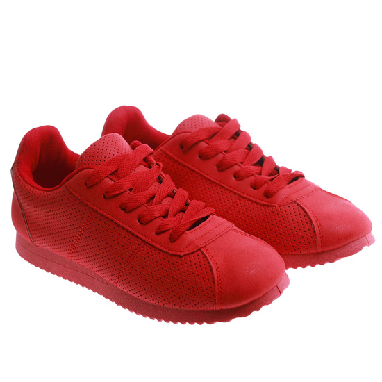 Czerwone damskie buty sportowe /D8-3 +H2 17478 T102/