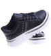Czarne damskie trampki na platformie /G3-3 13686 S247/