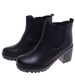 Czarne wsuwane botki na obcasie /G5-2 18241 T300/