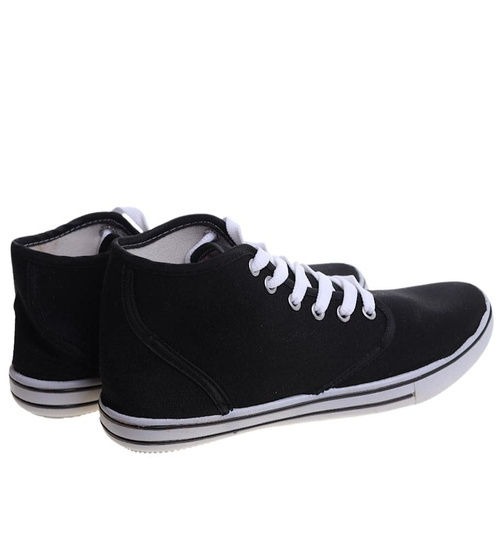 Wysokie trampki damskie Czarne /A5-3 13874 S097/