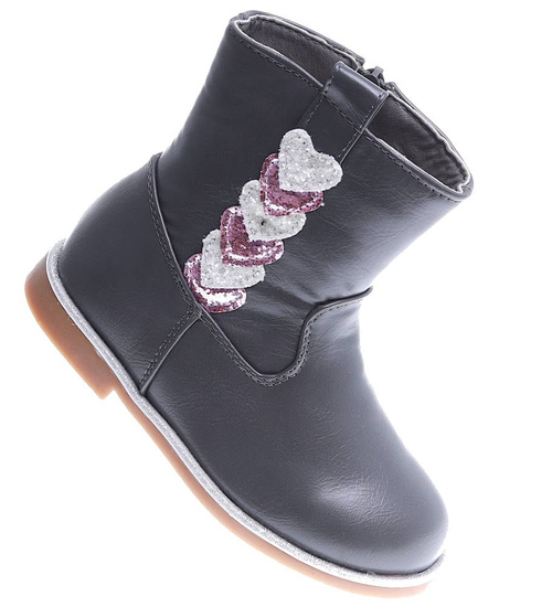 Szare kozaki dziewczęce /G5-2 15010A S381/