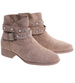 Zamszowe botki damskie khaki /J5-3 18553 W222/
