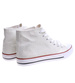 Białe trampki damskie z wysoką cholewką /E8-3 16604 G099/