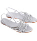 Sandały damskie Srebrne płaskie wsuwane /D2-2 17782 G084/