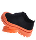 Czarno pomarańczowe trampki creepersy na platformie /F9-3 11324 T597/