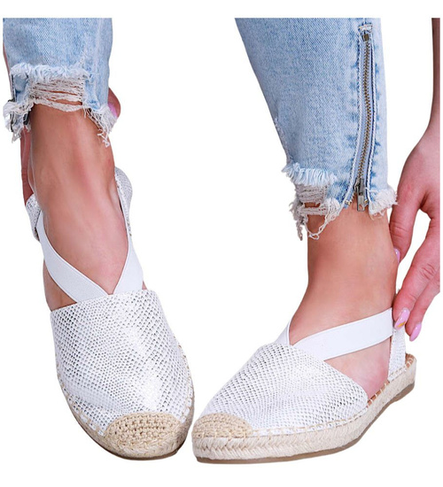 Błyszczące wsuwane espadryle damskie /G1-2 16222 G122/