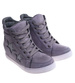 Szare sneakersy na niskim koturnie /A3-2 8010 T393/