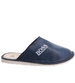 Skórzane męskie kapcie na prezent Granatowe /F1-1 7893 S196/