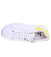 Białe damskie trampki z żółtymi dodatkami /E2-2 16072 T198/