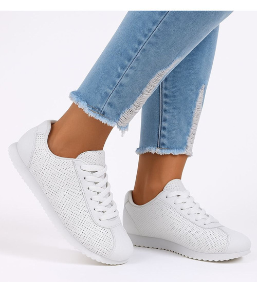 Białe damskie buty sportowe /C5-3 13815 T203/