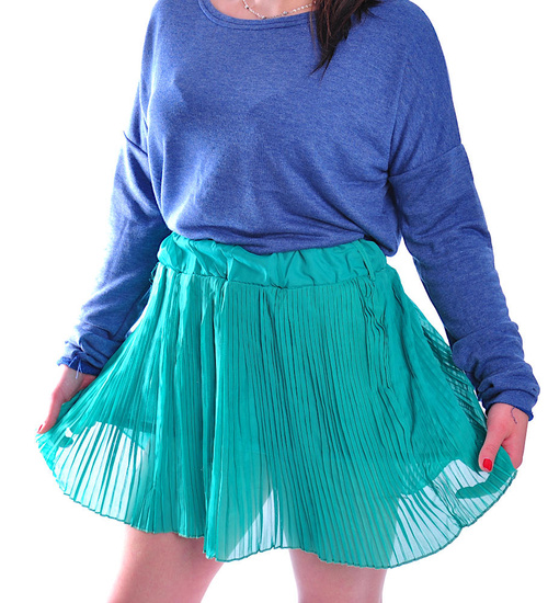 Zielona spódniczka damska /H-2 K20 UB51 PU/