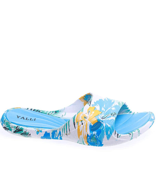 Wodoodporne basenowo plażowe klapki damskie Niebieskie /D5-1 15575 S089/