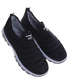 Wsuwane sneakersy męskie z ociepleniem Czarne /F5-1+h2 18249 T386/