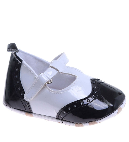 Biało czarne niemowlęce buciki /H2 17577 MX2-5/