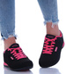 Lekkie czarno fuksjowe buty sportowe /E2-1 H2 14737 S149/