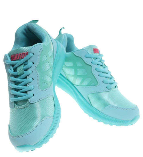 Wiązane damskie buty sportowe Zielone /G9-3 15135 T233/