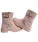 Zimowe botki saszki z ociepleniem beżowe /D1-3 18523 T387/