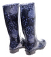 Kalosze damskie z wysoką cholewką Czarno granatowe /B4-1 18373 T346/