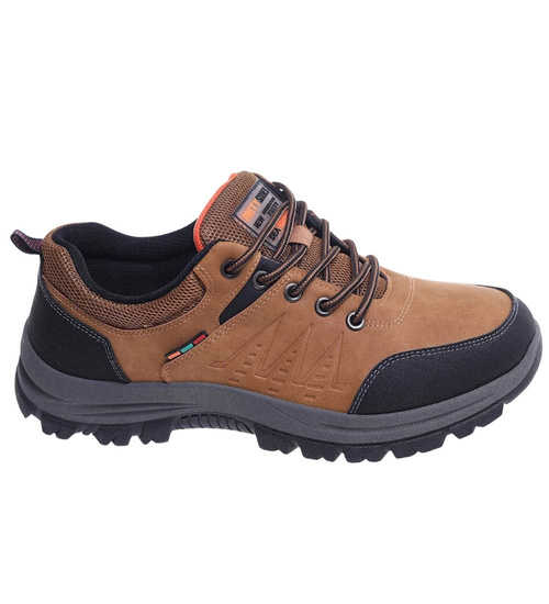 Wiązane buty trekkingowe męskie /C3-3 18131 T487/