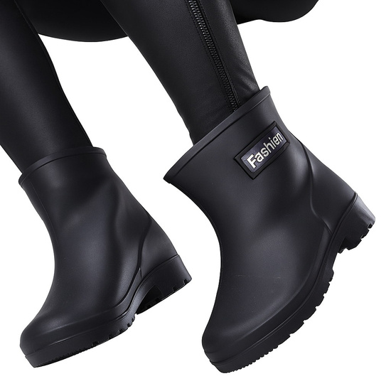Czarne krótkie kalosze damskie gumiaki /G13-1 13930 T245/