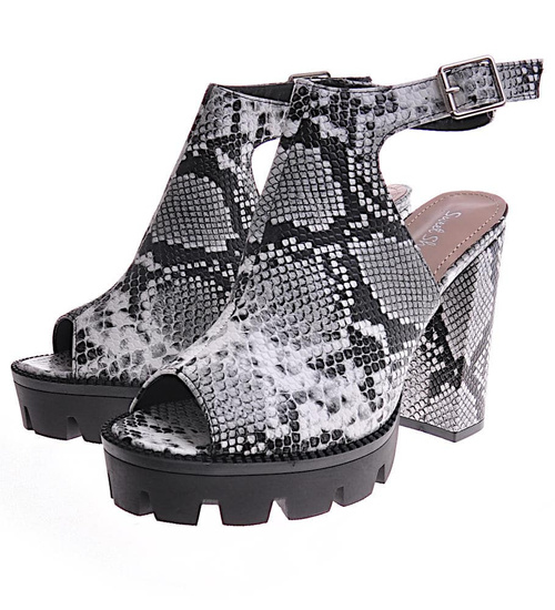 Damskie sandały na platformie /E3-1 12053 T390/