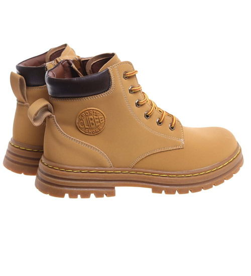 Karmelowe chłopięce buty trapery /D8-1 18289 T432/