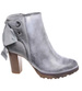 Szare botki damskie na obcasie /i5-2+H2 18307 T234/