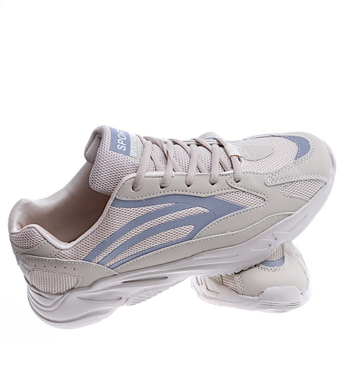 Beżowe męskie buty sportowe /F9-3 13899 T345/