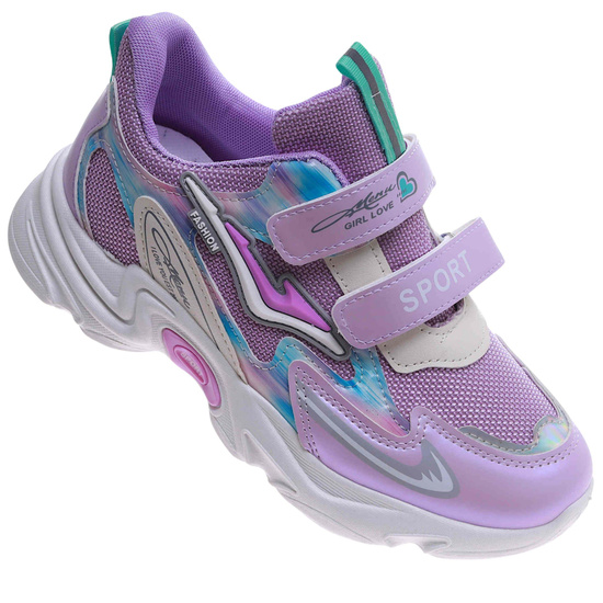 Fioletowe dziewczęce buty sportowe /D2-2 17426 T203/