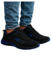 Sznurowane męskie czarno niebieskie buty sportowe /A2-1 18067 T286/