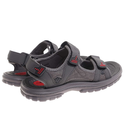 Szare chłopięce sandały na rzepy /B5-1 17942 T259/