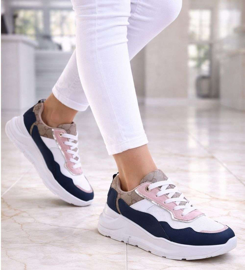 Sportowe damskie buty na platformie /G13-2 13918 T299/