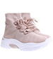 Wysokie wsuwane trampki damskie na platformie Khaki  //E8-1 15682 T184/