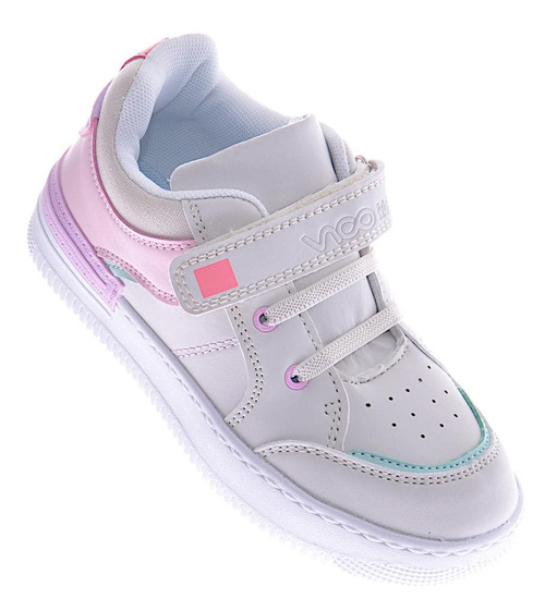 Beżowe dziewczęce buty sportowe /G11-2 12454 T497/