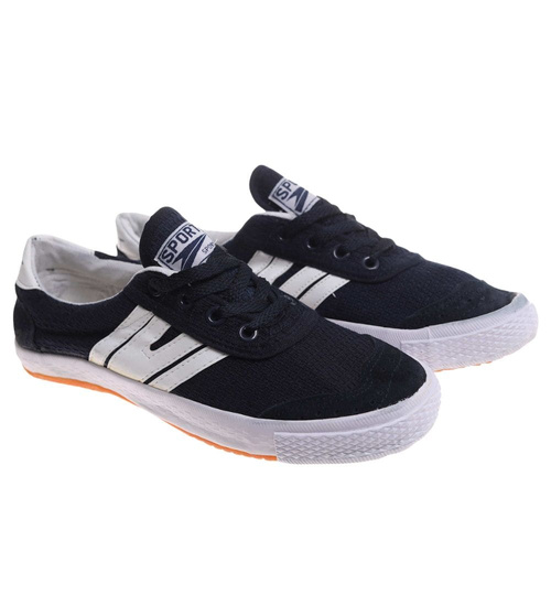 Chłopięce trampki halówki wiązane Granatowe /17972 G12-1 T9-22/