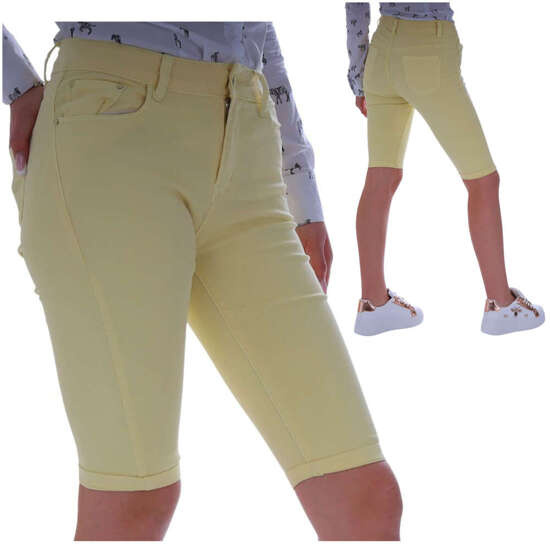 Krótkie żółte casualowe spodenki damskie /H2 UB847 G4/